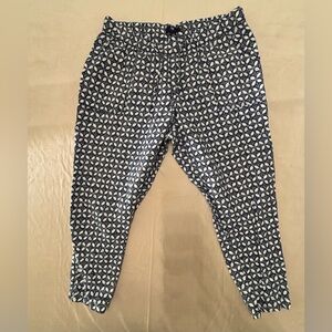 Gap Navy Linen Utility Pull On Pants Size Medium